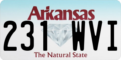 AR license plate 231WVI