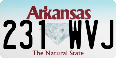AR license plate 231WVJ