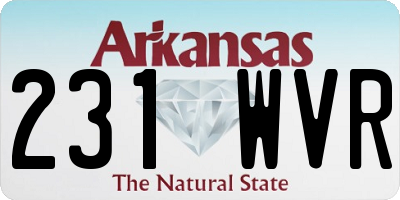 AR license plate 231WVR