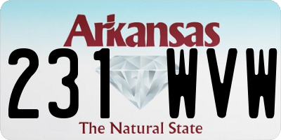 AR license plate 231WVW