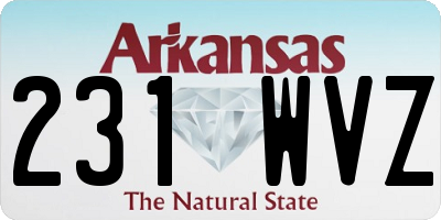 AR license plate 231WVZ