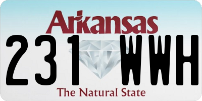 AR license plate 231WWH