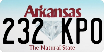 AR license plate 232KPO