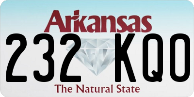 AR license plate 232KQO
