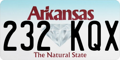 AR license plate 232KQX