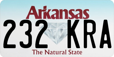 AR license plate 232KRA
