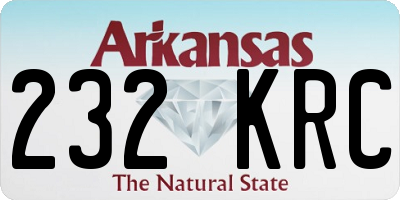AR license plate 232KRC