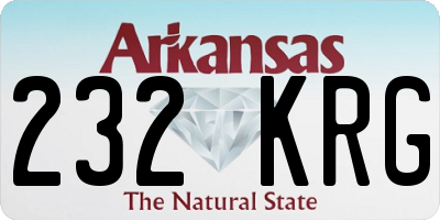 AR license plate 232KRG