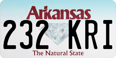 AR license plate 232KRI