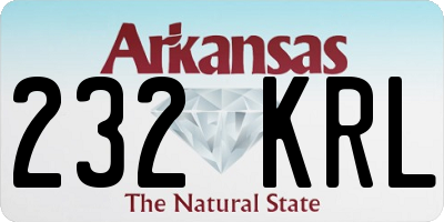 AR license plate 232KRL