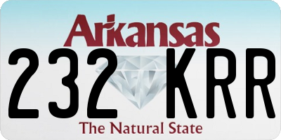 AR license plate 232KRR