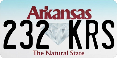 AR license plate 232KRS