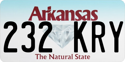 AR license plate 232KRY
