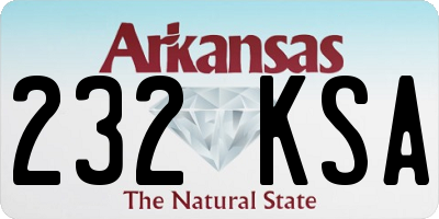 AR license plate 232KSA