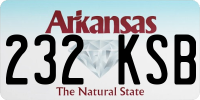 AR license plate 232KSB