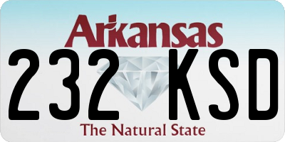 AR license plate 232KSD