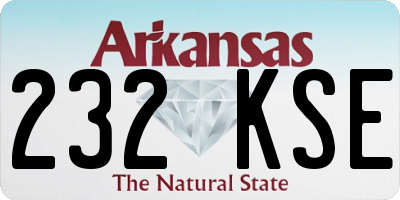 AR license plate 232KSE