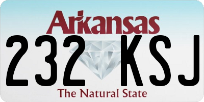 AR license plate 232KSJ