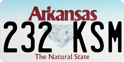 AR license plate 232KSM