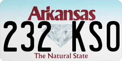 AR license plate 232KSO