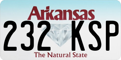 AR license plate 232KSP