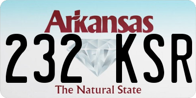 AR license plate 232KSR