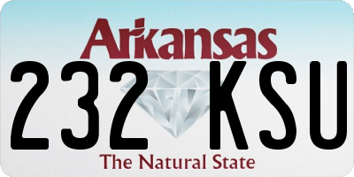 AR license plate 232KSU