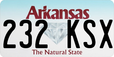 AR license plate 232KSX