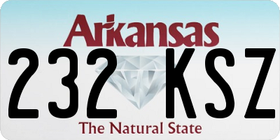 AR license plate 232KSZ