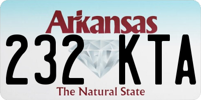 AR license plate 232KTA