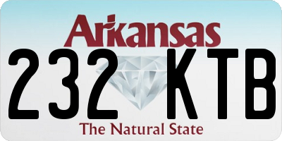 AR license plate 232KTB