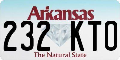 AR license plate 232KTO