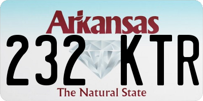 AR license plate 232KTR
