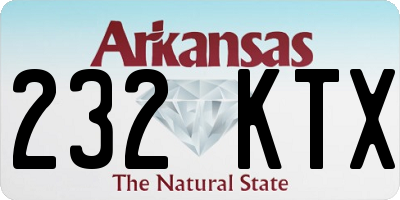 AR license plate 232KTX