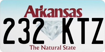 AR license plate 232KTZ