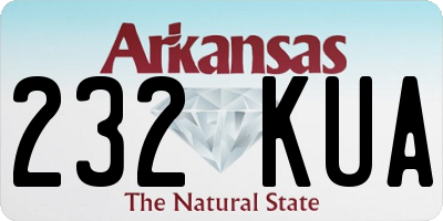 AR license plate 232KUA