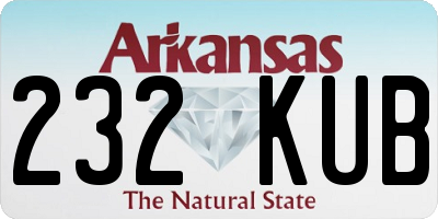 AR license plate 232KUB