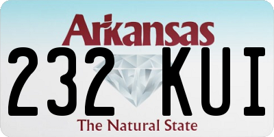 AR license plate 232KUI