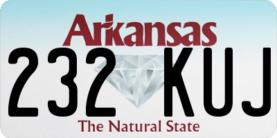 AR license plate 232KUJ