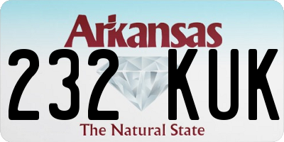 AR license plate 232KUK