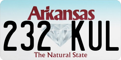 AR license plate 232KUL