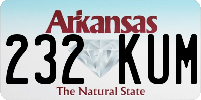 AR license plate 232KUM