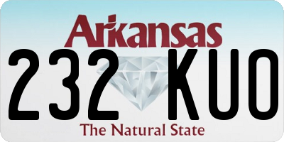 AR license plate 232KUO