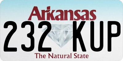 AR license plate 232KUP