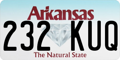 AR license plate 232KUQ