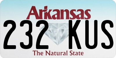 AR license plate 232KUS