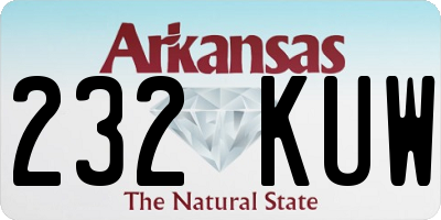 AR license plate 232KUW