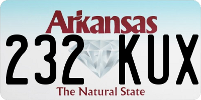 AR license plate 232KUX
