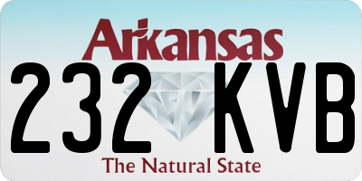 AR license plate 232KVB