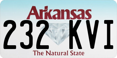 AR license plate 232KVI